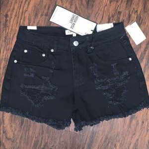 Black High Rise Shorts